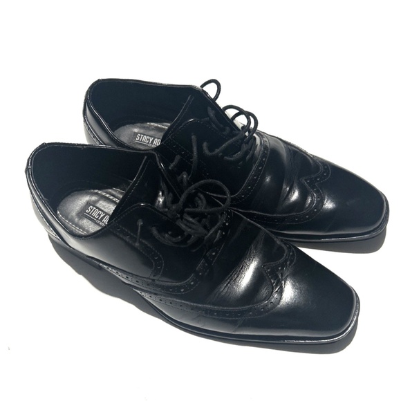 Stacy Adams Men's Dress Shoes Black Wardell‎ Wingtip Oxfords Size 10M - Picture 3 of 8